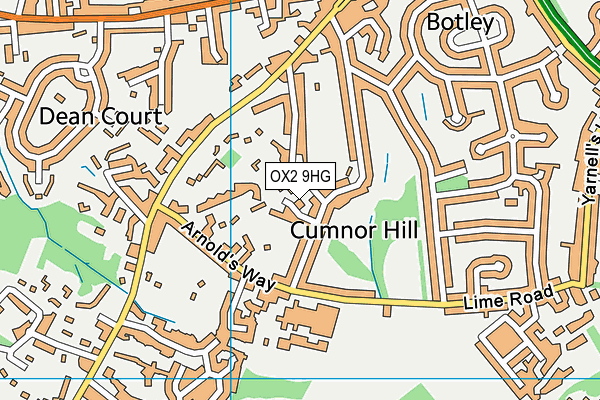 OX2 9HG map - OS VectorMap District (Ordnance Survey) OX2 9HG map - OS VectorMap District (Ordnance Survey)