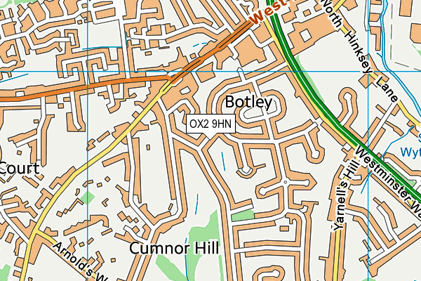 OX2 9HN map - OS VectorMap District (Ordnance Survey) OX2 9HN map - OS VectorMap District (Ordnance Survey)
