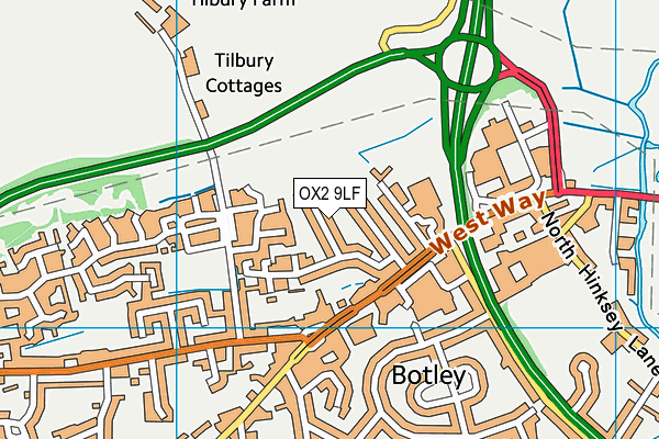 OX2 9LF map - OS VectorMap District (Ordnance Survey) OX2 9LF map - OS VectorMap District (Ordnance Survey)