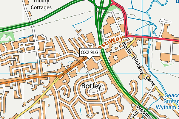 OX2 9LG map - OS VectorMap District (Ordnance Survey) OX2 9LG map - OS VectorMap District (Ordnance Survey)