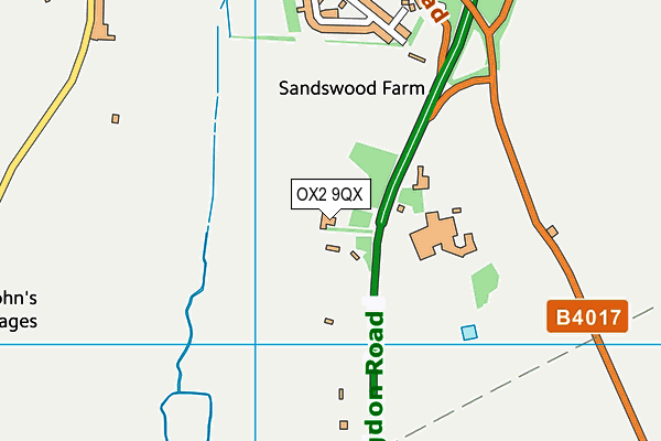 OX2 9QX map - OS VectorMap District (Ordnance Survey) OX2 9QX map - OS VectorMap District (Ordnance Survey)