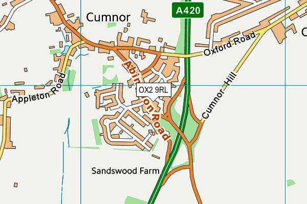 OX2 9RL map - OS VectorMap District (Ordnance Survey) OX2 9RL map - OS VectorMap District (Ordnance Survey)
