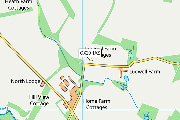 OX20 1AZ map - OS VectorMap District (Ordnance Survey) OX20 1AZ map - OS VectorMap District (Ordnance Survey)