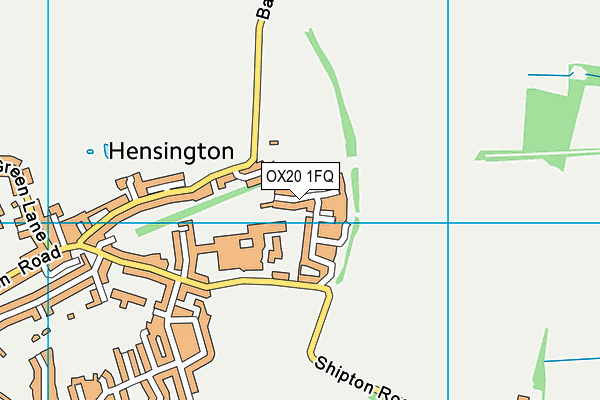 OX20 1FQ map - OS VectorMap District (Ordnance Survey) OX20 1FQ map - OS VectorMap District (Ordnance Survey)