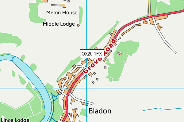 OX20 1FX map - OS VectorMap District (Ordnance Survey) OX20 1FX map - OS VectorMap District (Ordnance Survey)