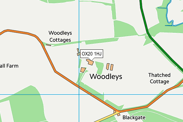 OX20 1HJ map - OS VectorMap District (Ordnance Survey) OX20 1HJ map - OS VectorMap District (Ordnance Survey)