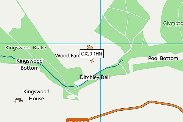 OX20 1HN map - OS VectorMap District (Ordnance Survey) OX20 1HN map - OS VectorMap District (Ordnance Survey)