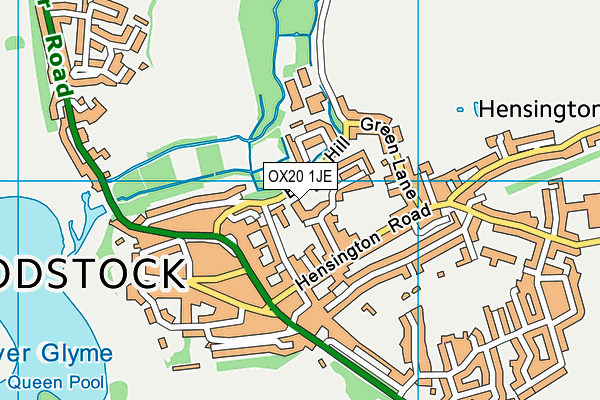 OX20 1JE map - OS VectorMap District (Ordnance Survey) OX20 1JE map - OS VectorMap District (Ordnance Survey)