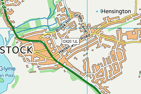 OX20 1JL map - OS VectorMap District (Ordnance Survey)