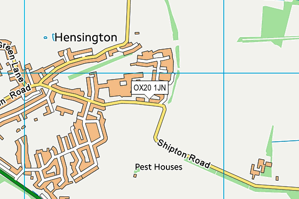 OX20 1JN map - OS VectorMap District (Ordnance Survey) OX20 1JN map - OS VectorMap District (Ordnance Survey)