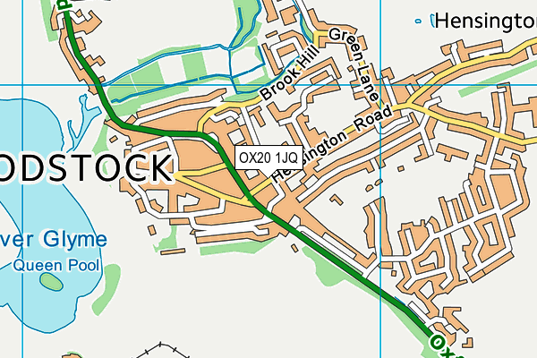 OX20 1JQ map - OS VectorMap District (Ordnance Survey) OX20 1JQ map - OS VectorMap District (Ordnance Survey)