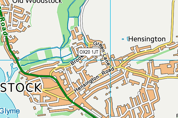 OX20 1JT map - OS VectorMap District (Ordnance Survey)