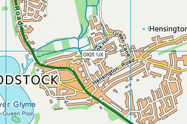 OX20 1JX map - OS VectorMap District (Ordnance Survey) OX20 1JX map - OS VectorMap District (Ordnance Survey)