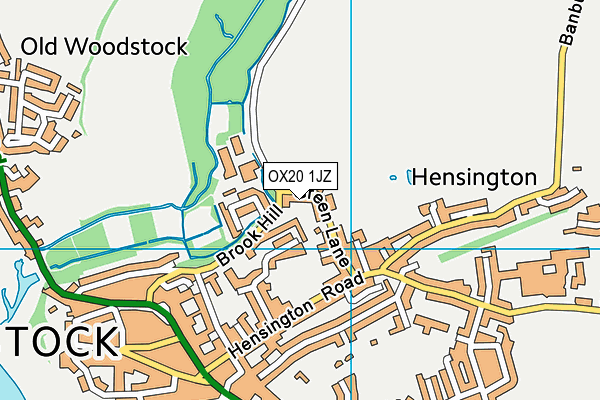OX20 1JZ map - OS VectorMap District (Ordnance Survey)
