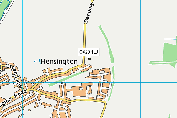 OX20 1LJ map - OS VectorMap District (Ordnance Survey) OX20 1LJ map - OS VectorMap District (Ordnance Survey)