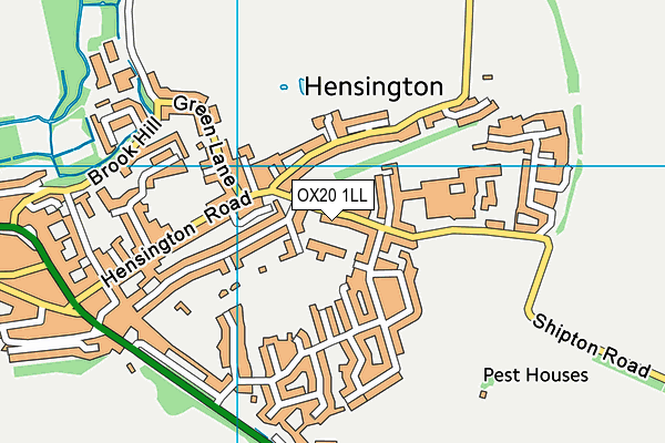 OX20 1LL map - OS VectorMap District (Ordnance Survey) OX20 1LL map - OS VectorMap District (Ordnance Survey)