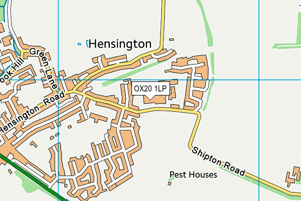 OX20 1LP map - OS VectorMap District (Ordnance Survey) OX20 1LP map - OS VectorMap District (Ordnance Survey)