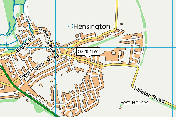 OX20 1LW map - OS VectorMap District (Ordnance Survey) OX20 1LW map - OS VectorMap District (Ordnance Survey)