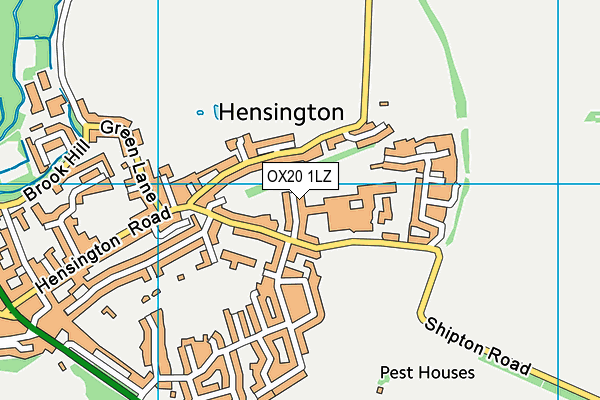 OX20 1LZ map - OS VectorMap District (Ordnance Survey) OX20 1LZ map - OS VectorMap District (Ordnance Survey)