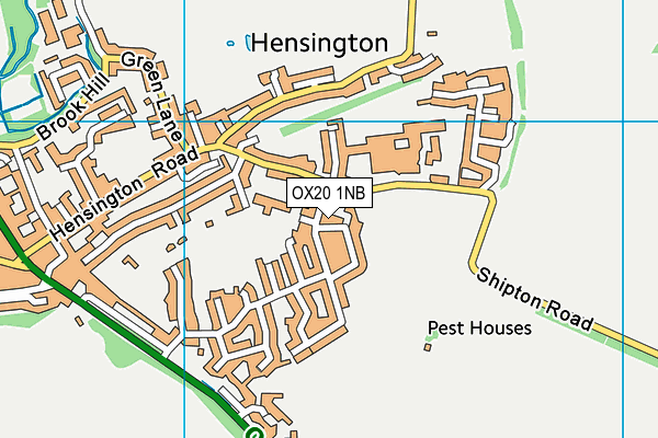 OX20 1NB map - OS VectorMap District (Ordnance Survey) OX20 1NB map - OS VectorMap District (Ordnance Survey)