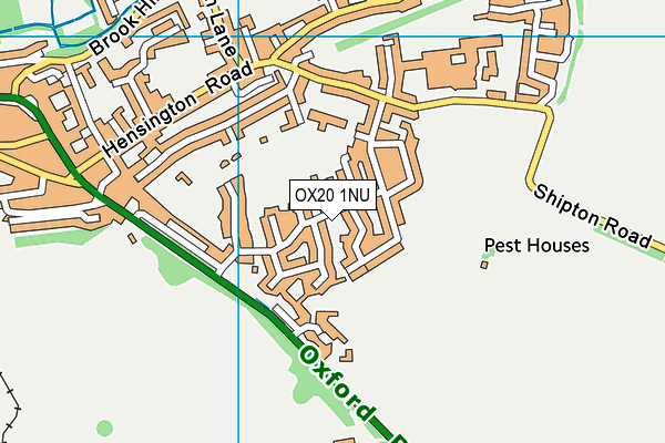 OX20 1NU map - OS VectorMap District (Ordnance Survey) OX20 1NU map - OS VectorMap District (Ordnance Survey)