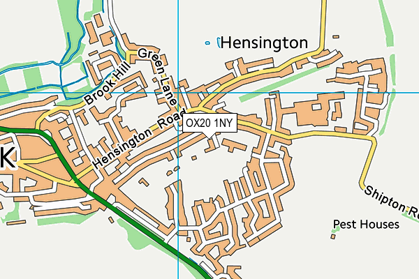 OX20 1NY map - OS VectorMap District (Ordnance Survey) OX20 1NY map - OS VectorMap District (Ordnance Survey)