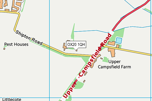 OX20 1QH map - OS VectorMap District (Ordnance Survey) OX20 1QH map - OS VectorMap District (Ordnance Survey)