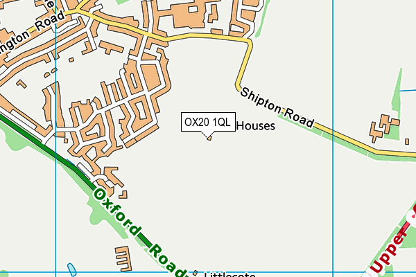 OX20 1QL map - OS VectorMap District (Ordnance Survey) OX20 1QL map - OS VectorMap District (Ordnance Survey)