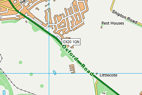 OX20 1QN map - OS VectorMap District (Ordnance Survey) OX20 1QN map - OS VectorMap District (Ordnance Survey)