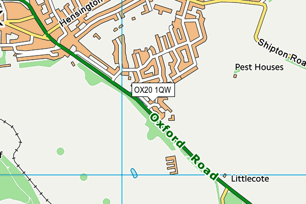 OX20 1QW map - OS VectorMap District (Ordnance Survey)