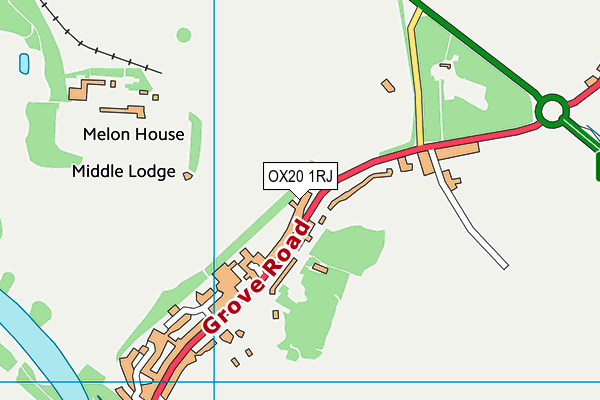 OX20 1RJ map - OS VectorMap District (Ordnance Survey) OX20 1RJ map - OS VectorMap District (Ordnance Survey)