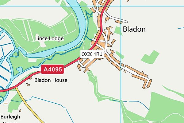 OX20 1RU map - OS VectorMap District (Ordnance Survey)
