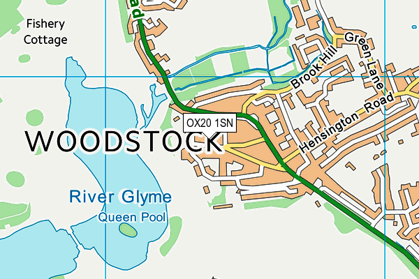 OX20 1SN map - OS VectorMap District (Ordnance Survey)
