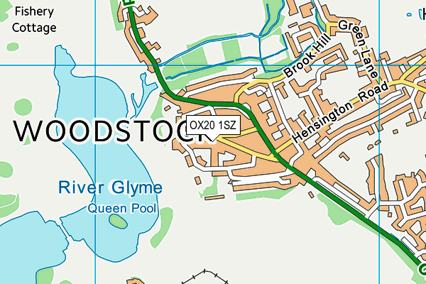OX20 1SZ map - OS VectorMap District (Ordnance Survey) OX20 1SZ map - OS VectorMap District (Ordnance Survey)