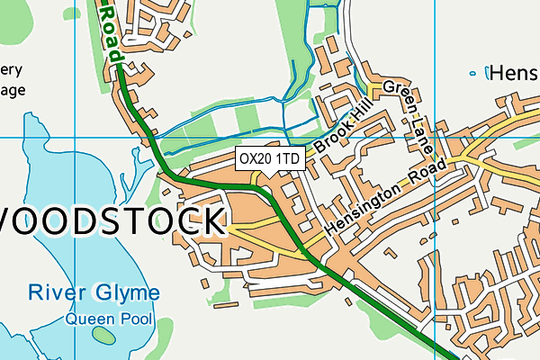 OX20 1TD map - OS VectorMap District (Ordnance Survey) OX20 1TD map - OS VectorMap District (Ordnance Survey)