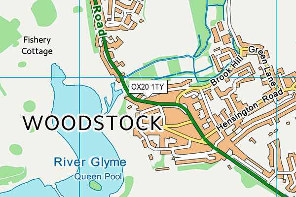 OX20 1TY map - OS VectorMap District (Ordnance Survey) OX20 1TY map - OS VectorMap District (Ordnance Survey)