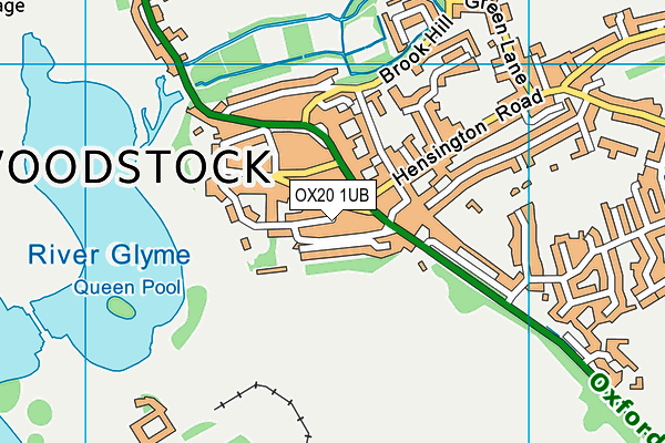 OX20 1UB map - OS VectorMap District (Ordnance Survey) OX20 1UB map - OS VectorMap District (Ordnance Survey)