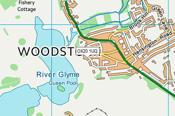 OX20 1UQ map - OS VectorMap District (Ordnance Survey) OX20 1UQ map - OS VectorMap District (Ordnance Survey)