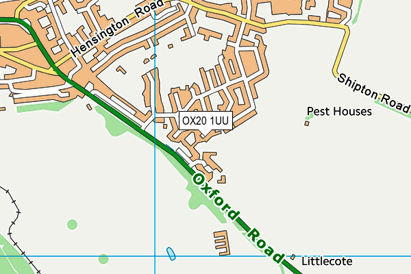 OX20 1UU map - OS VectorMap District (Ordnance Survey) OX20 1UU map - OS VectorMap District (Ordnance Survey)