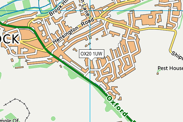 OX20 1UW map - OS VectorMap District (Ordnance Survey) OX20 1UW map - OS VectorMap District (Ordnance Survey)
