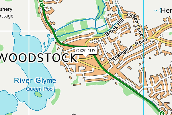 OX20 1UY map - OS VectorMap District (Ordnance Survey)