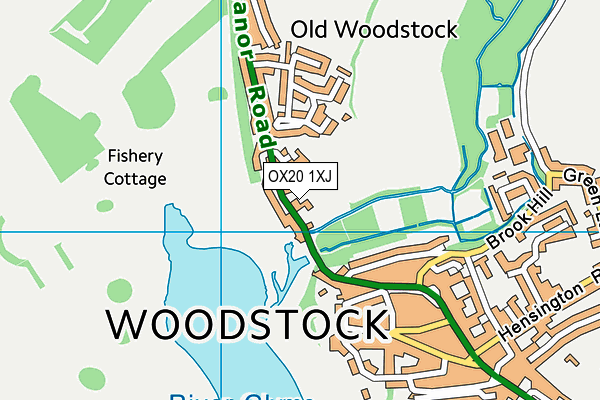 OX20 1XJ map - OS VectorMap District (Ordnance Survey)