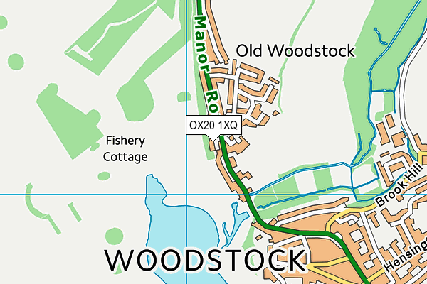 OX20 1XQ map - OS VectorMap District (Ordnance Survey) OX20 1XQ map - OS VectorMap District (Ordnance Survey)