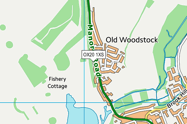 OX20 1XS map - OS VectorMap District (Ordnance Survey) OX20 1XS map - OS VectorMap District (Ordnance Survey)