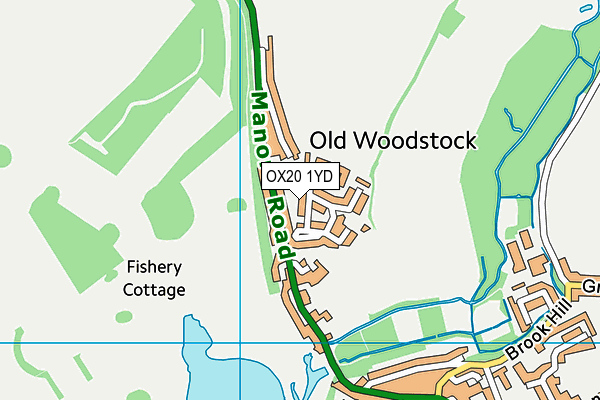 OX20 1YD map - OS VectorMap District (Ordnance Survey) OX20 1YD map - OS VectorMap District (Ordnance Survey)