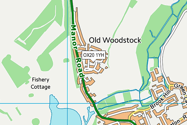 OX20 1YH map - OS VectorMap District (Ordnance Survey) OX20 1YH map - OS VectorMap District (Ordnance Survey)