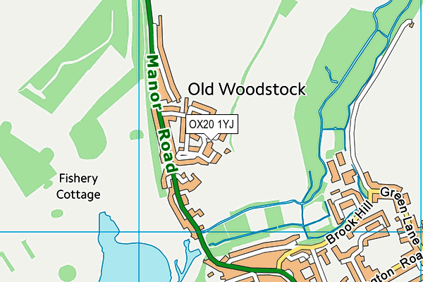 OX20 1YJ map - OS VectorMap District (Ordnance Survey) OX20 1YJ map - OS VectorMap District (Ordnance Survey)
