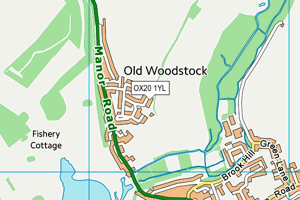 OX20 1YL map - OS VectorMap District (Ordnance Survey) OX20 1YL map - OS VectorMap District (Ordnance Survey)