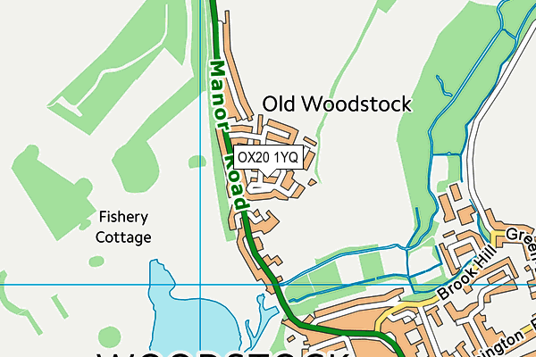 OX20 1YQ map - OS VectorMap District (Ordnance Survey) OX20 1YQ map - OS VectorMap District (Ordnance Survey)