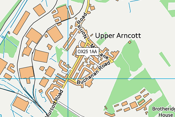 OX25 1AA map - OS VectorMap District (Ordnance Survey) OX25 1AA map - OS VectorMap District (Ordnance Survey)
